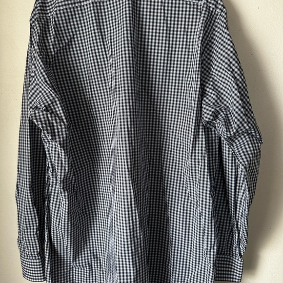 Men’s Black and White Checkered Dress Shirt by Shaquille O’Neal XLG - Picture 2 of 3